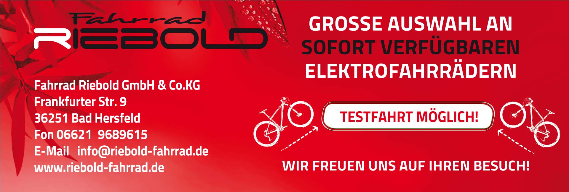 Große Auswahl an Elektrofahrrädern bei Fahrrad Riebold in Bad Hersfeld 